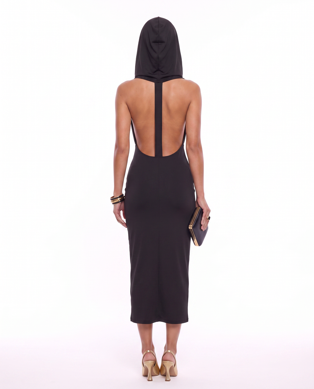 Hooded Cutout Maxi Dress