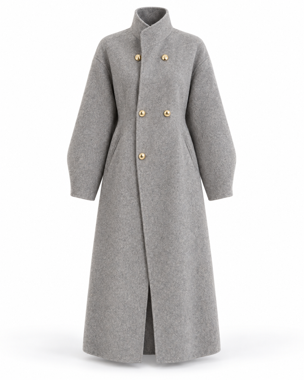 Wool-Blend Double-Breasted Coat
