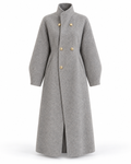 Wool-Blend Double-Breasted Coat