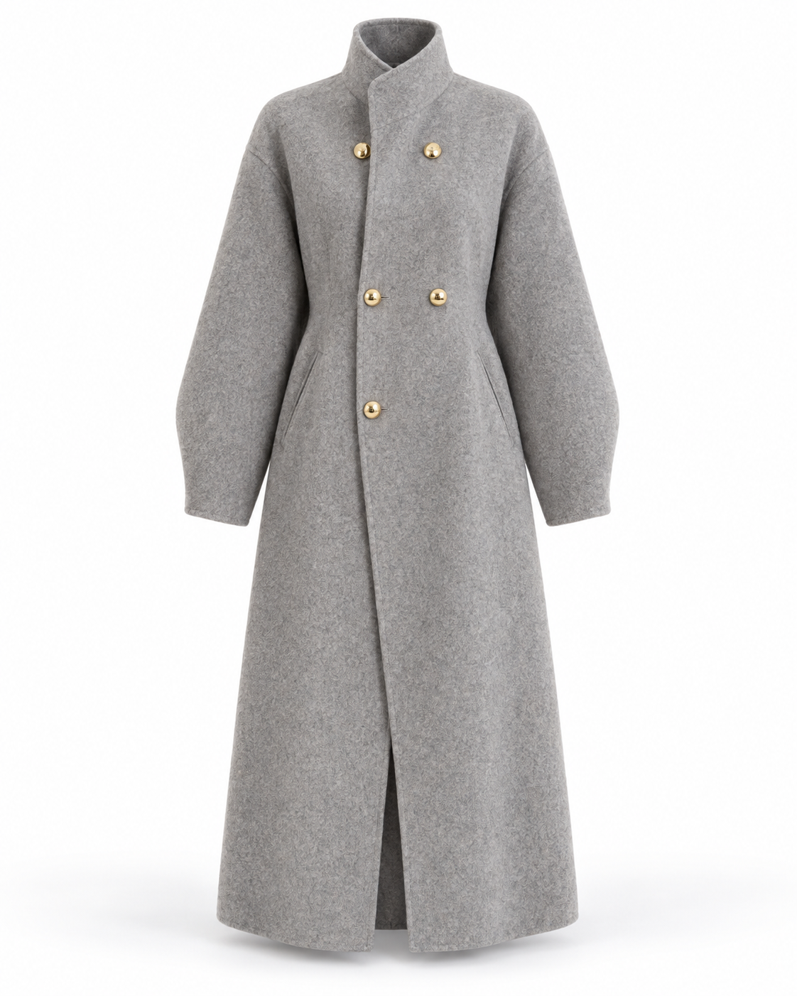 Wool-Blend Double-Breasted Coat