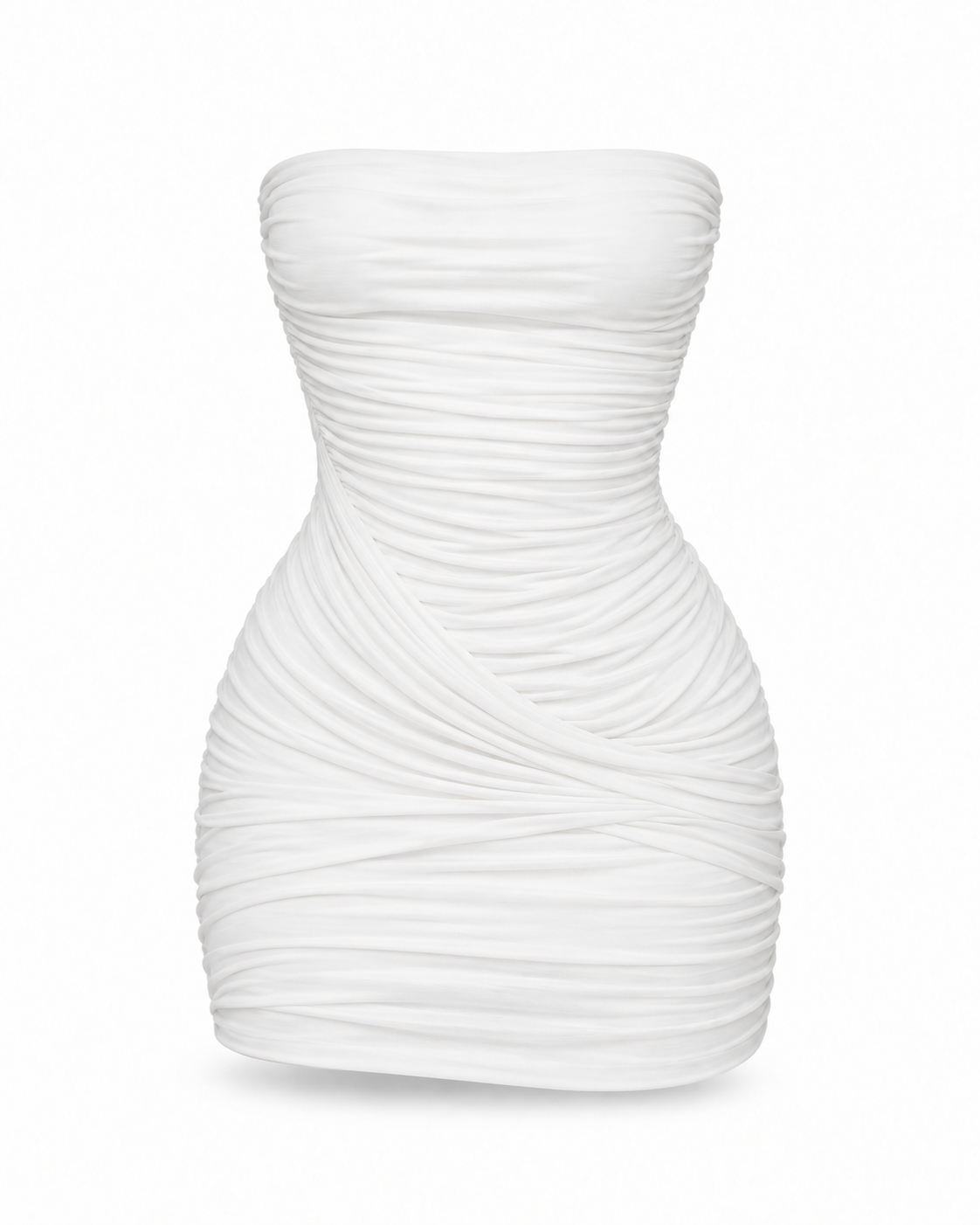 Ruched Strapless Mini Dress