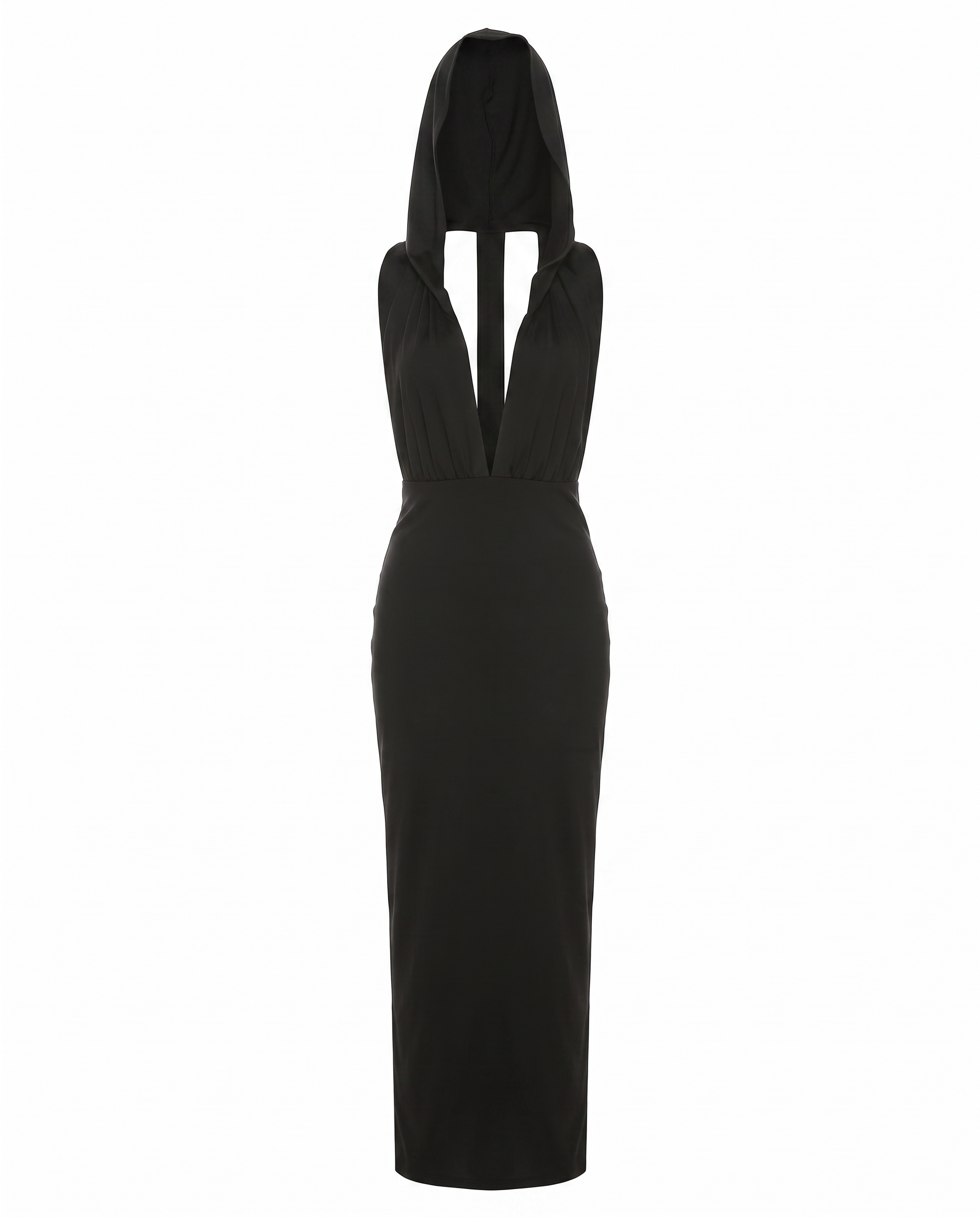 Hooded Cutout Maxi Dress