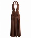 Deep V-Neck Halter Dress