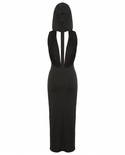 Hooded Cutout Maxi Dress