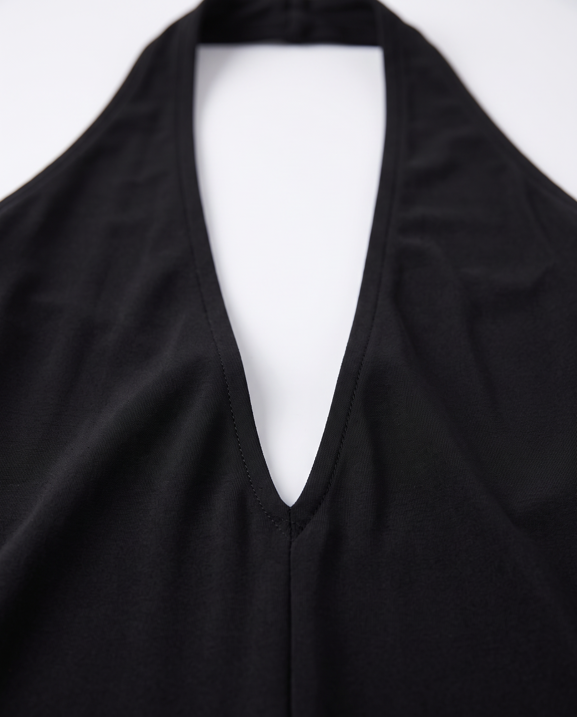 Backless Halter Maxi Dress — Black